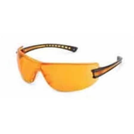 Gateway Safety Luminary Wraparound Orange AntiScratch Lens Black Temple Lightweight Safety Glasses GWS19GB77